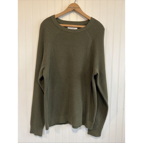 REI Other - REI Sweater Olive Green Men Waffle Knit  Size Medium Crewneck Pullover